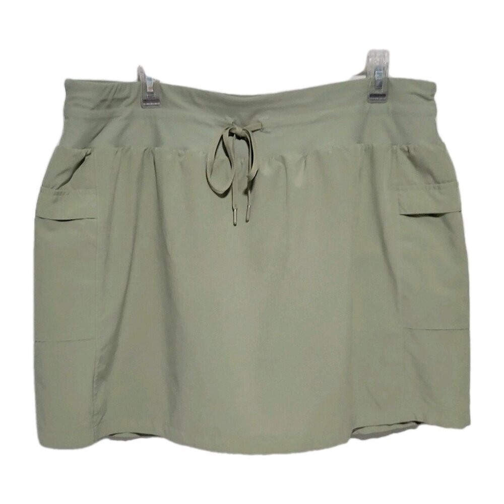 Calia Carrie Underwood Skort XXL Women's Sage Green Mid Rise Relaxed Fit Cargo